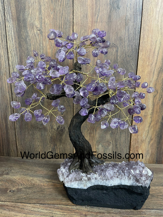 Amethyst Bonsai Tree On Amethyst Base #48