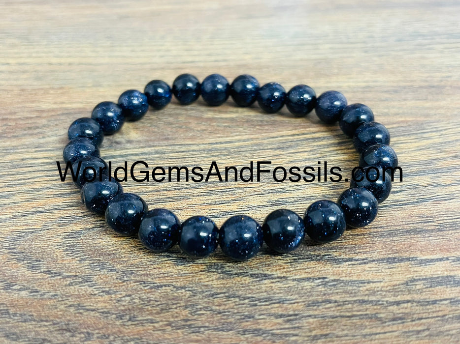 Blue Goldstone Bracelet 8mm