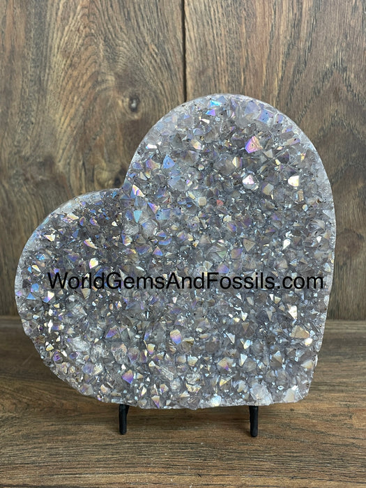 Aura Amethyst Heart 6.2” #2