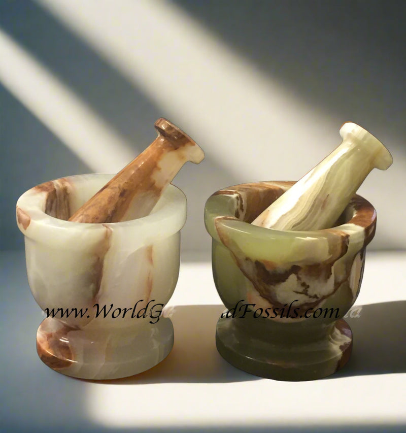 2.5" Green Onyx Mortar And Pestle