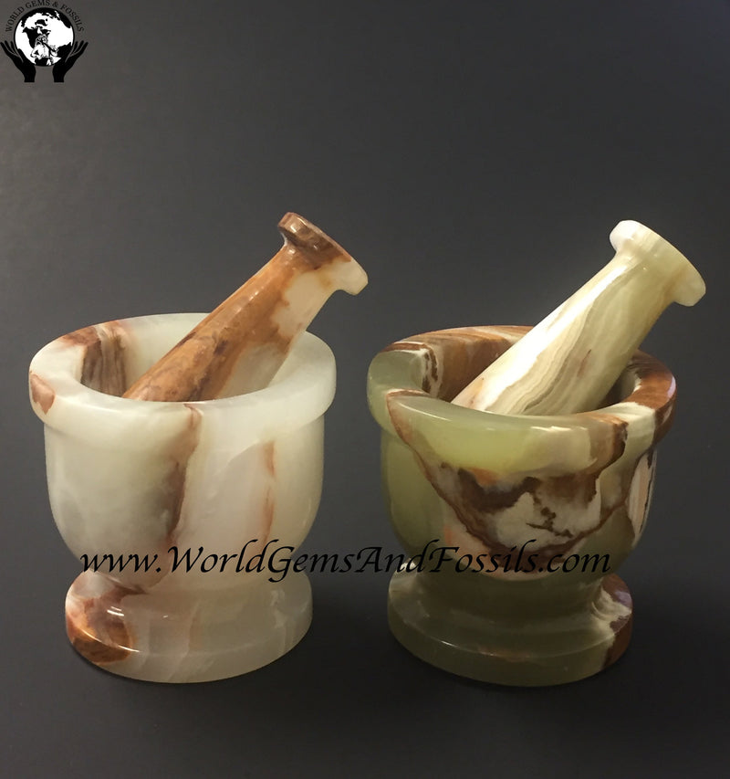 2.5" Green Onyx Mortar And Pestle