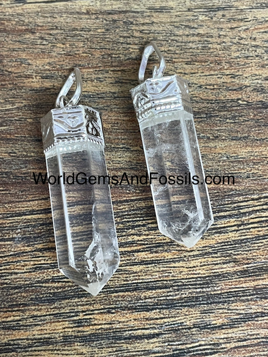 Clear Quartz Pendant Pencil Point