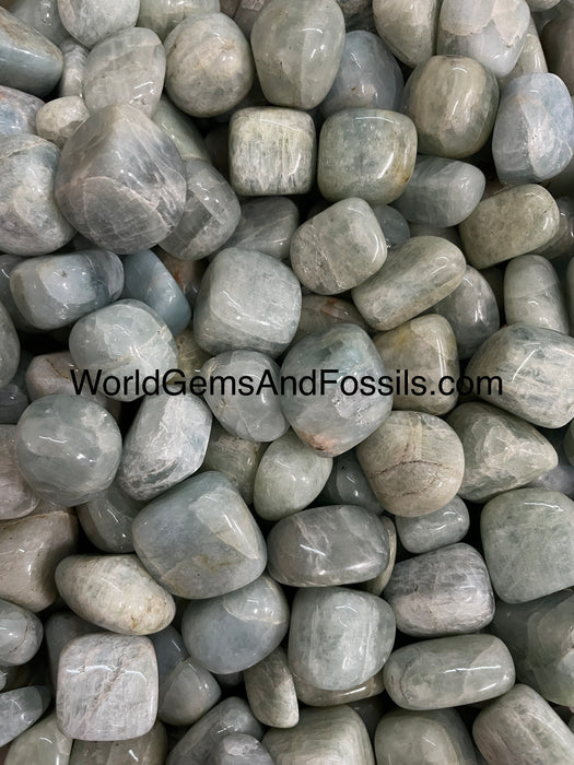 Aquamarine Tumbled Stone 10pc Set