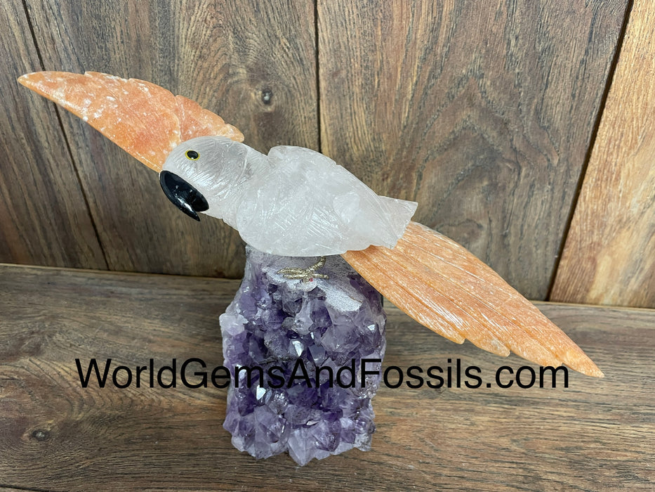 Crystal Bird On Stand  #9  Small