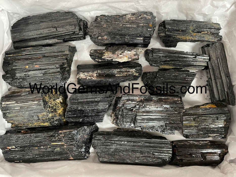 Black Tourmaline Log Style 3 lb/Flat Box