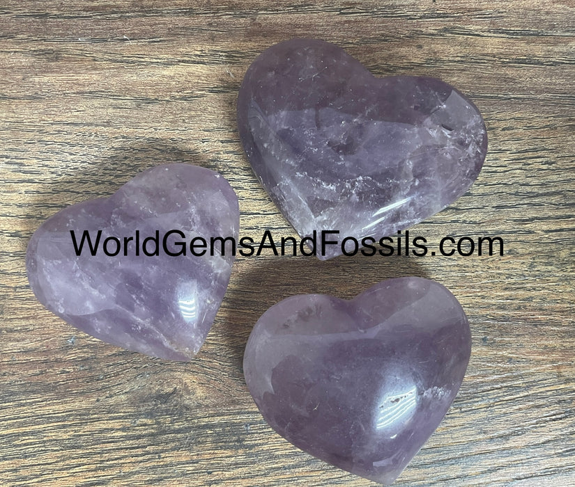 Amethyst Heart  1 lb  40-60mm