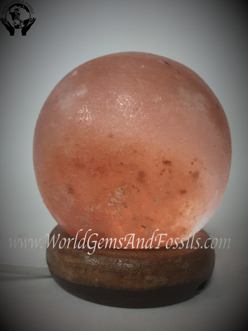 3.5" LED USB Sphere Salt Lamps With Cord And Bulb