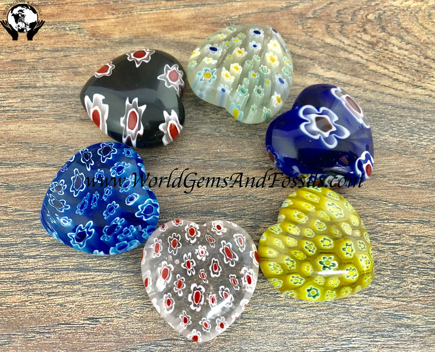 30mm Millifiori Hearts