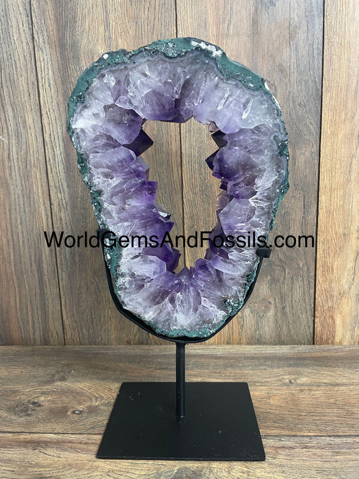 Amethyst Specimen On Stand 14”  #9 Ring