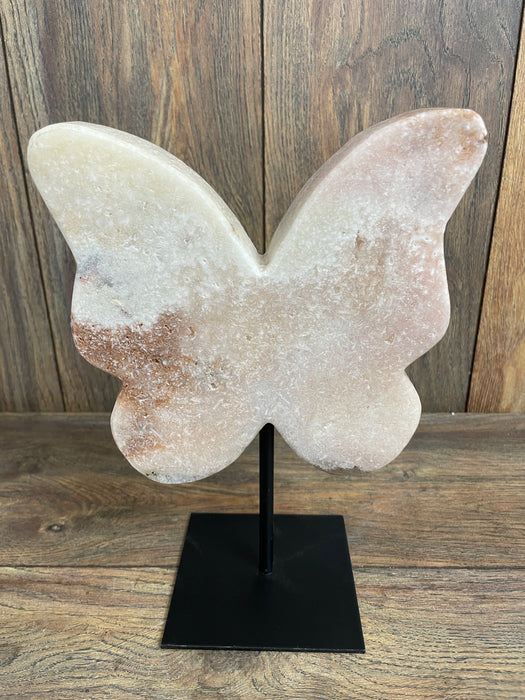 Pink Amethyst Butterfly On Stand  9.8”  #13