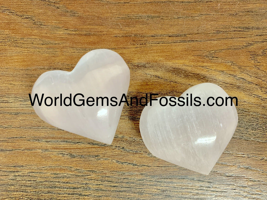 Selenite Heart White 35-40mm