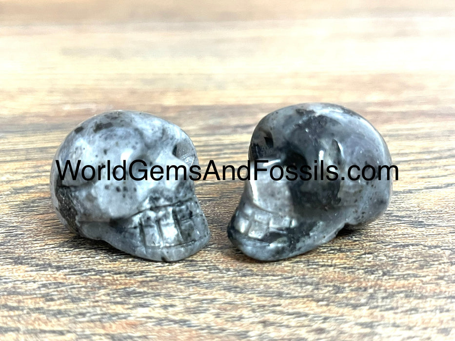 1" Larvikite Skull