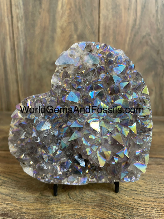 Aura Amethyst Heart 4.5”  #17