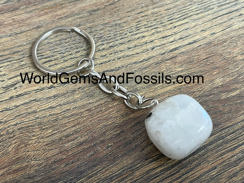 Rainbow Moonstone Keychain