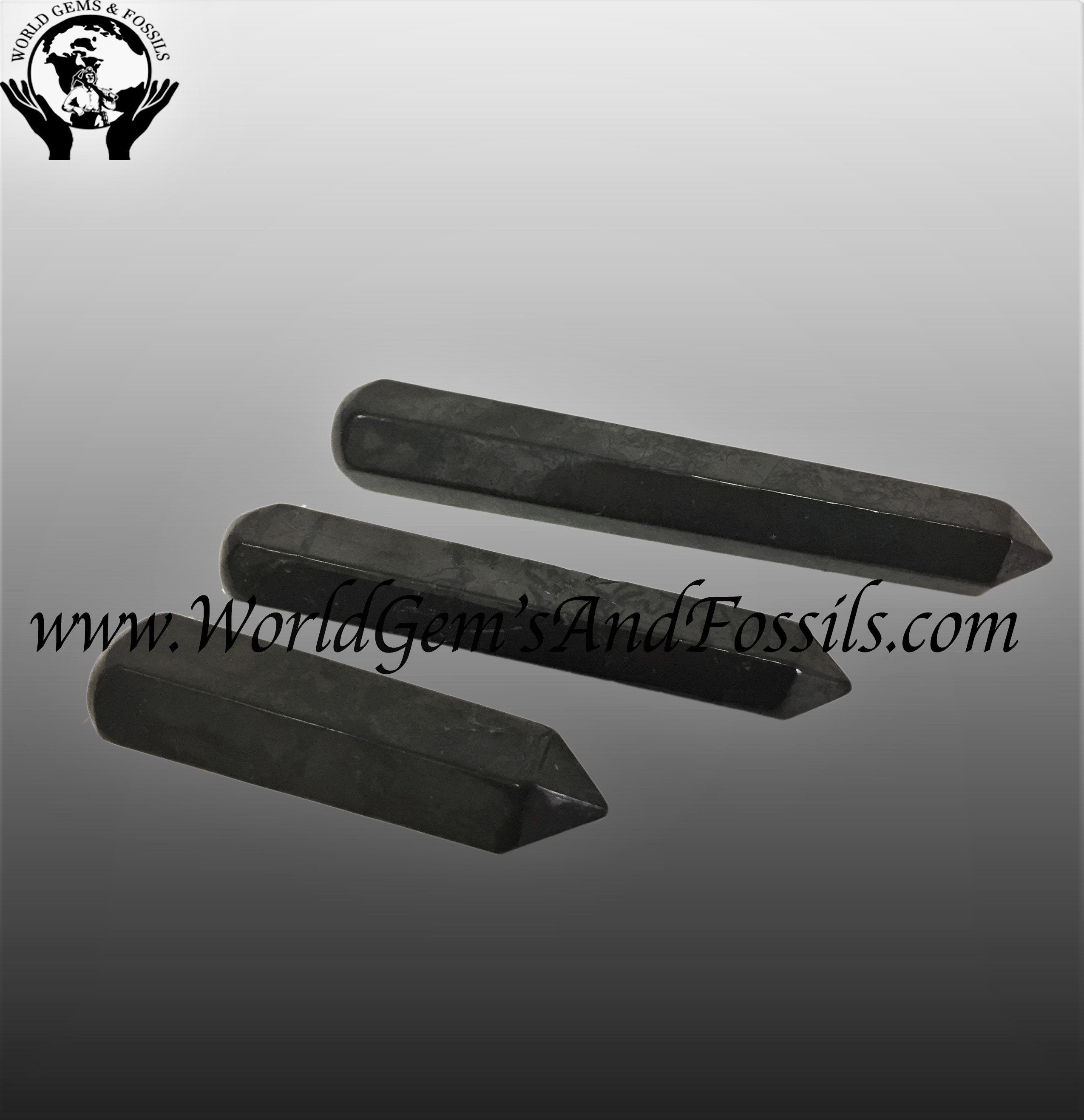 Shungite Faceted Point Wands