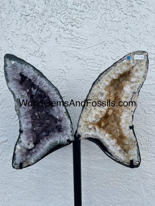 Amethyst Citrine Butterfly #4  47.5” x 21.5”