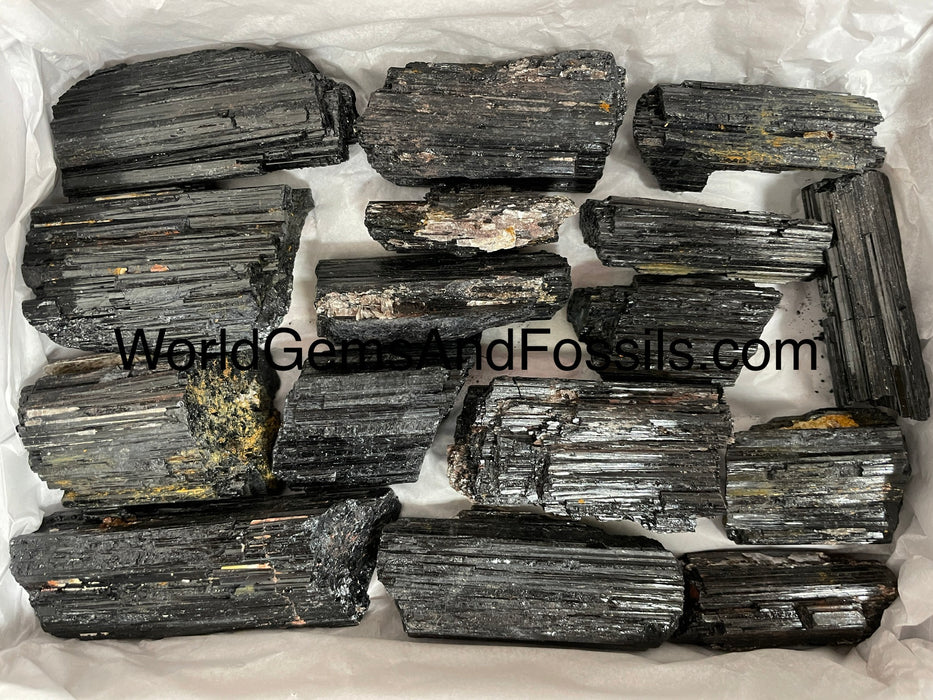 Black Tourmaline Log Style 3 lb/Flat Box