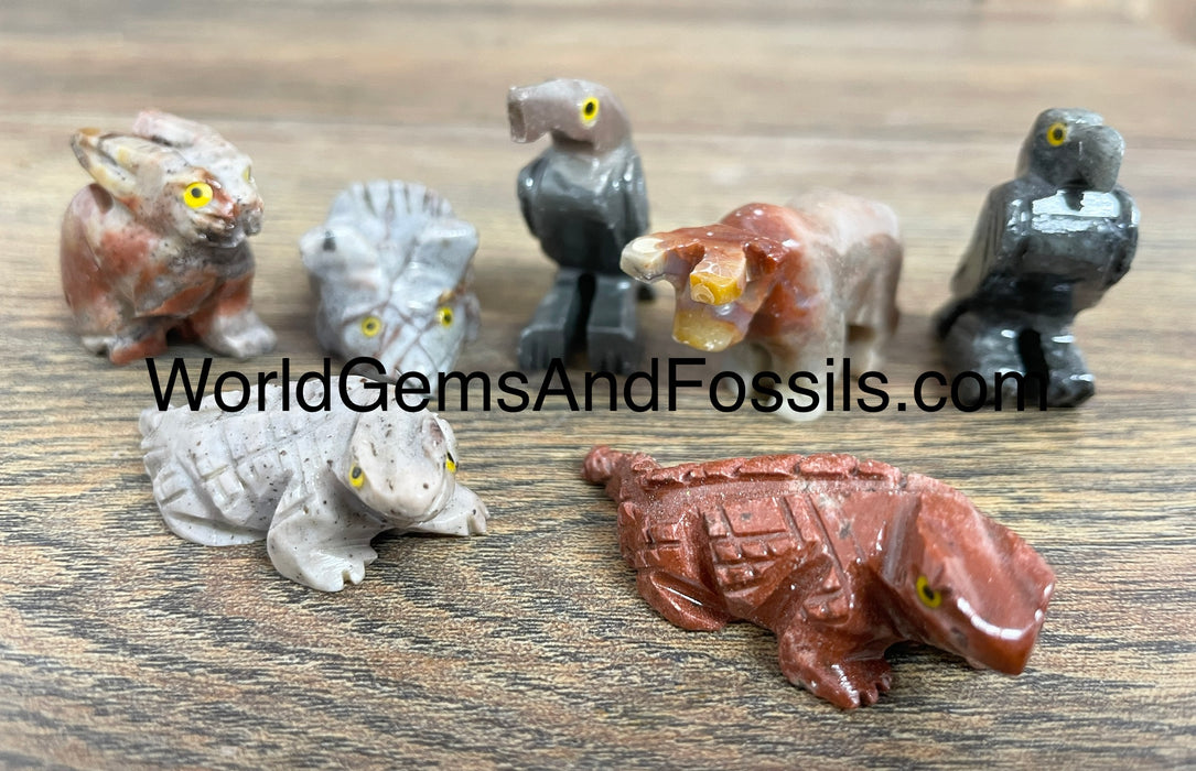 Soap Stone Animals Mix 10pc