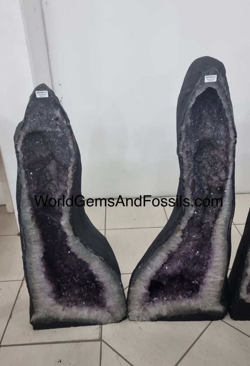 Amethyst Cathedral Pair 40.5” (3.4 feet)  FREE Shipping