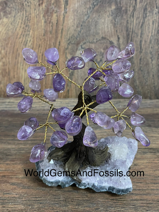 Amethyst Bonsai Tree On Amethyst Base #7