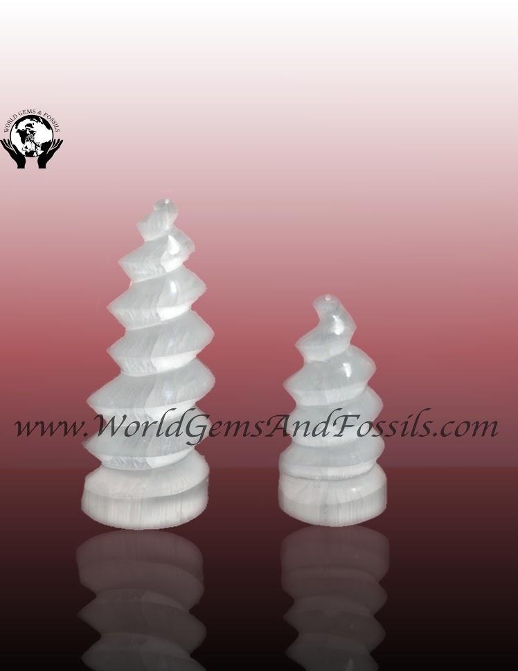 Selenite Spiral Point towers