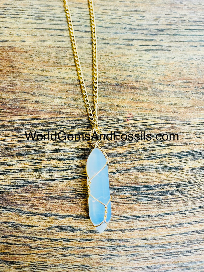 Opalite Necklace Wrapped