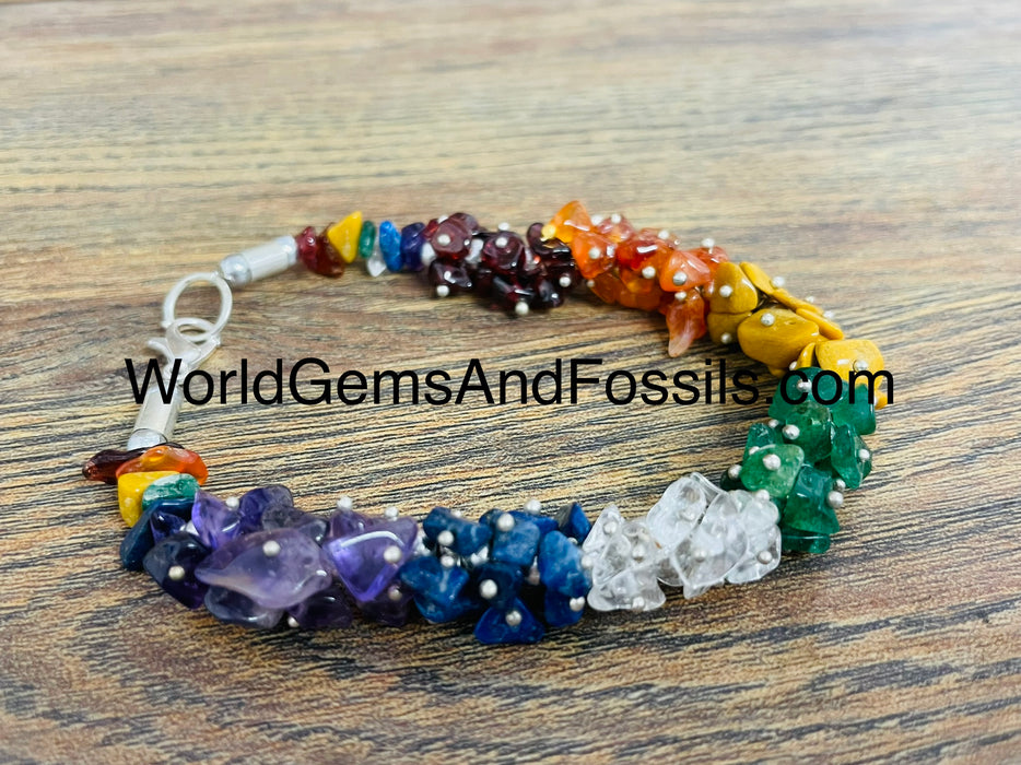 Chakra Chip Bracelet With Clasp