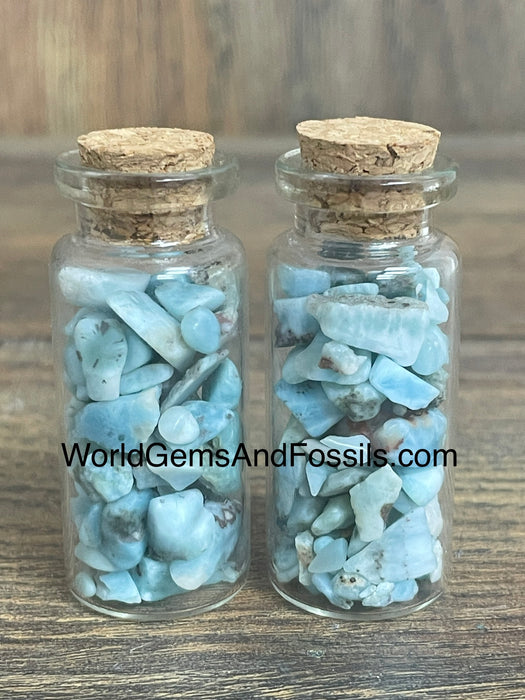 Larimar Chip Stone Bottle 5pcs