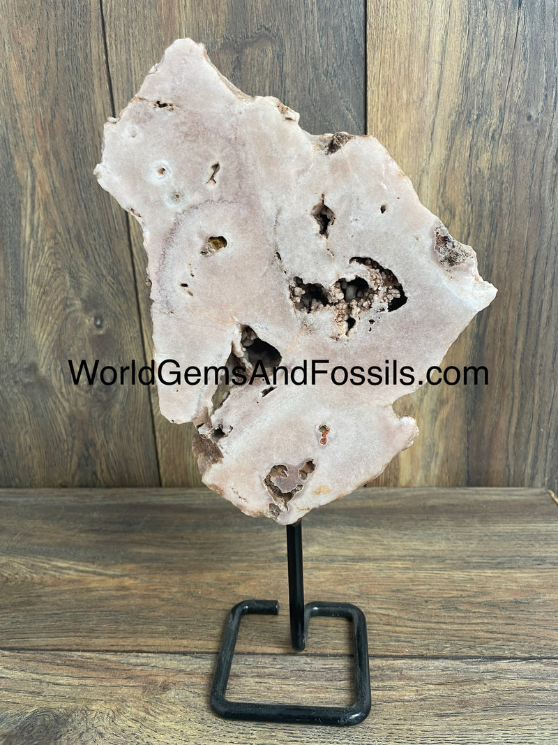 Pink Amethyst On Stand  12”