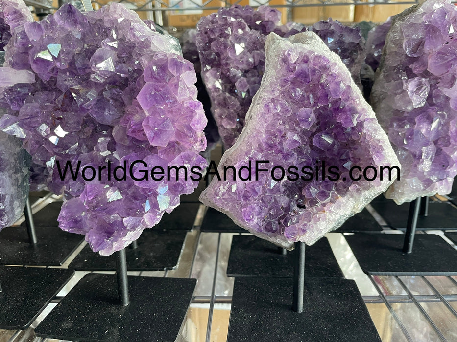 Amethyst Specimen On Metal Stand