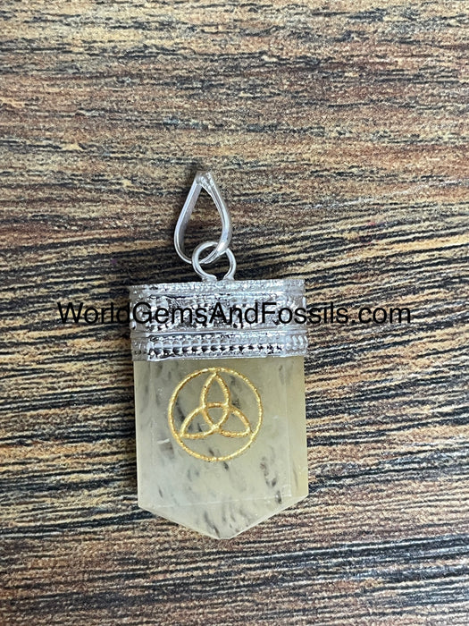 Yellow Quartz Trinity Pendant