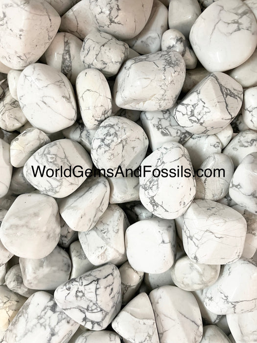 White Howlite Tumbled Stone 1 lb