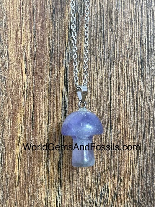 Fluorite Mushroom Necklace