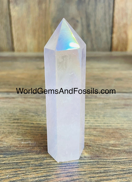 Rose Quartz Angel Aura Point 1lb