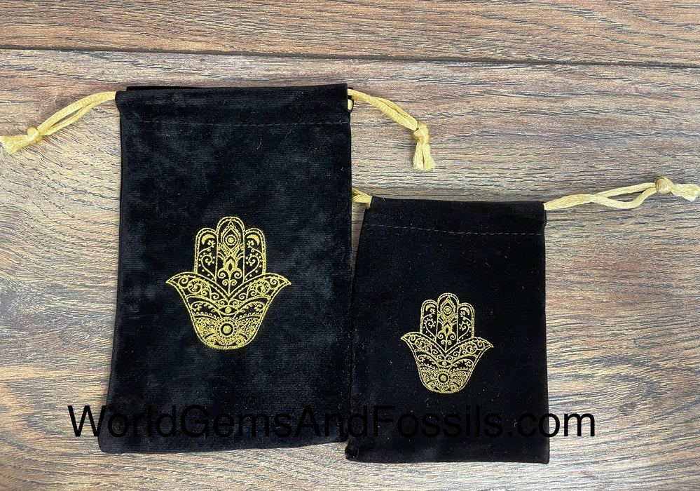 Hamsa Hand Pouch Gold