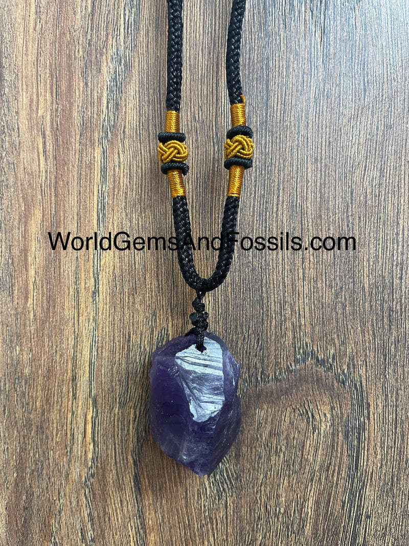 Amethyst Necklace Natural Stone