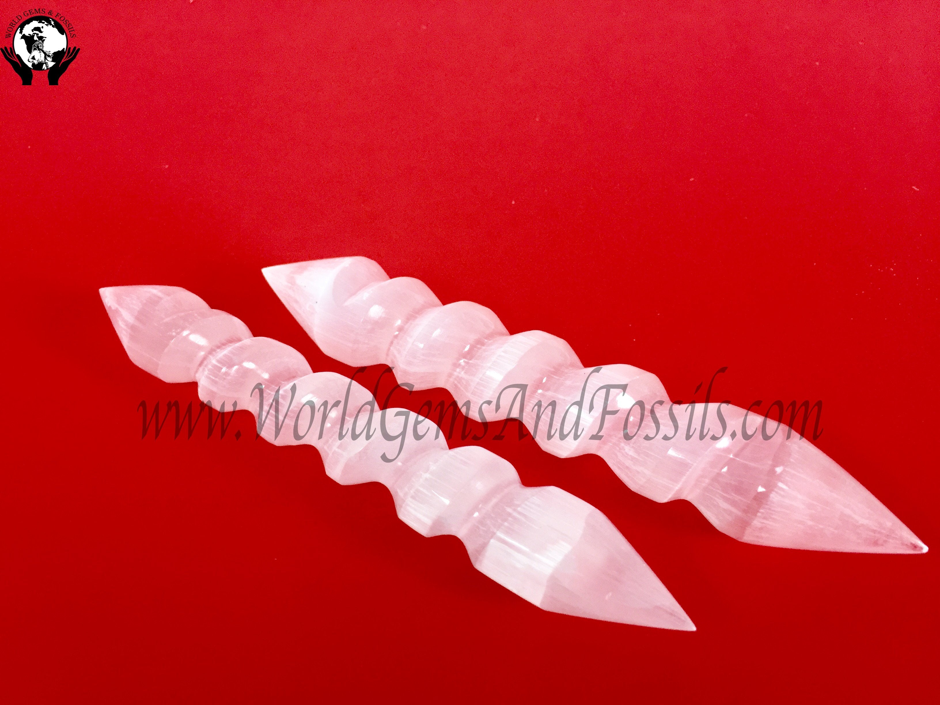 Selenite Spiral Wands