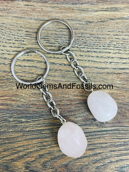 Rose Quartz Keychain