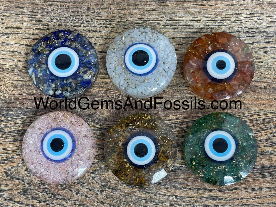 Gemstone Evil Eye Orgone Disk