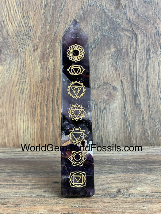 Amethyst Chakra Tower 4.5"-5.5"