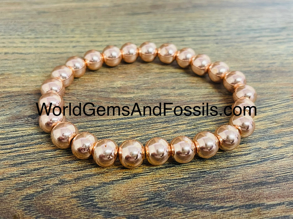 Rose Gold Bracelet 8mm Hematite