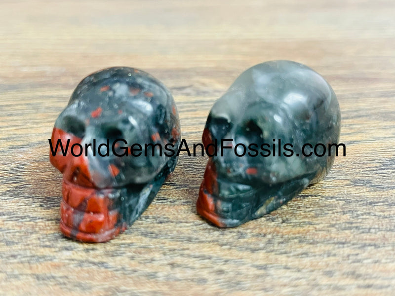 1" Bloodstone Skull