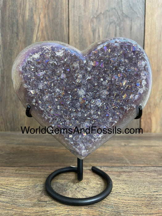 Aura Agate Heart 6.5” #5