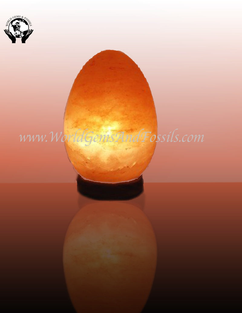 7"- 8" Egg Salt Lamps With Cord And Bulb
