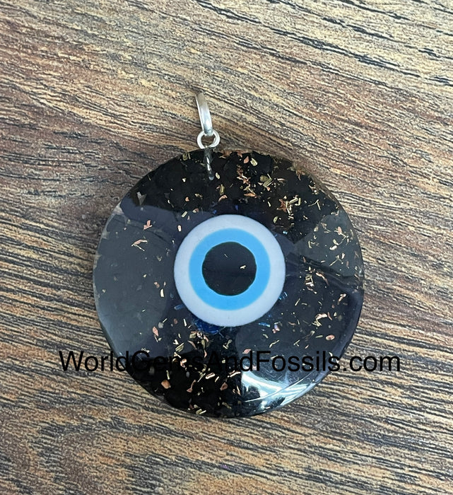 Shungite Evil Eye Orgon Pendant