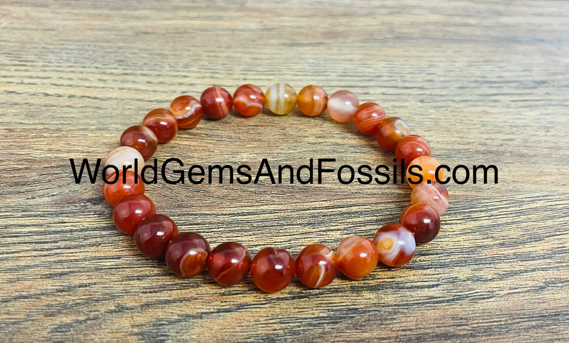 Carnelian Bracelet 8mm