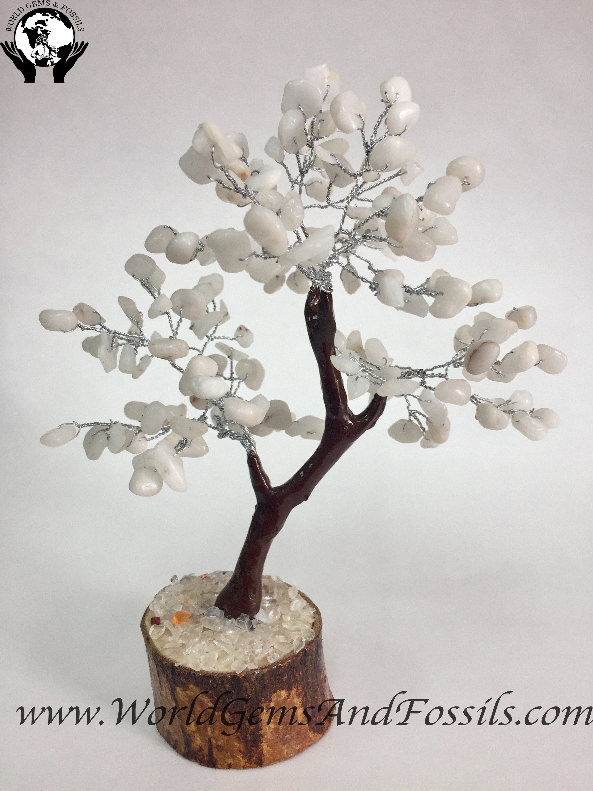 White Jasper Gem Trees