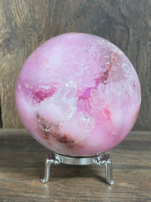 Pink Amethyst Sphere 85mm-90mm Dyed