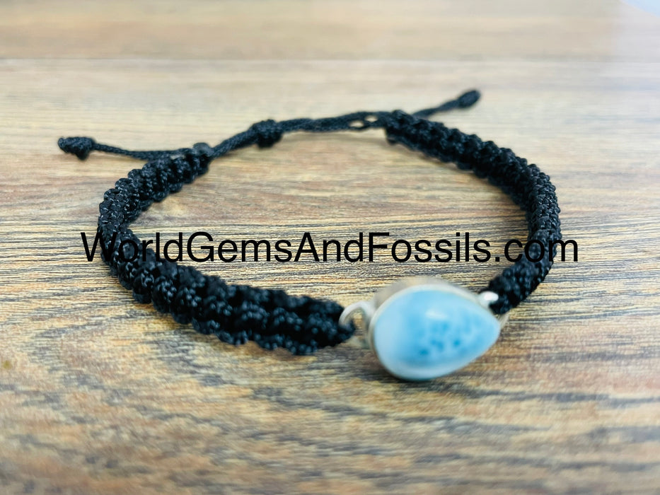 Larimar Bracelet Knitted Sterling Silver