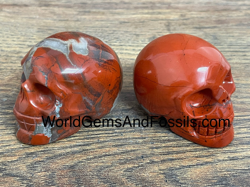 2" Red Jasper Skull